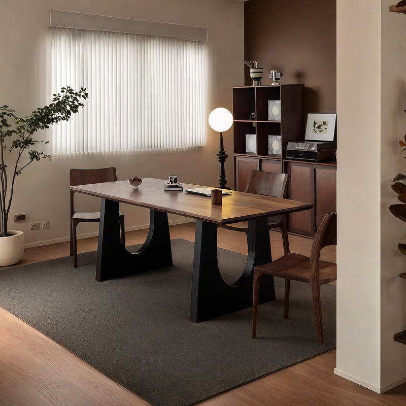 Rectangular Modern Solid Wood Dining Tables, 29.50" H x 86.60" L x 35.40" W 