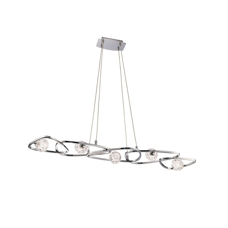 Walbridge 5 - Light Polished Chrome Kitchen Island Pendant