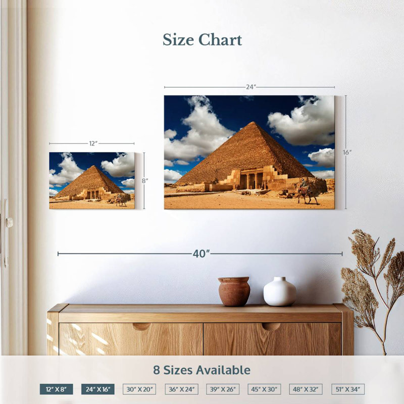Adella Egyptian Pyramid, 16" H x 24" W