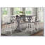 Ensemble de 2 chaises pivotantes à hauteur de comptoir en bois d'hévéa durable avec rotation à 360 degrés pour les cuisines et les salles à manger modernes-1434831421