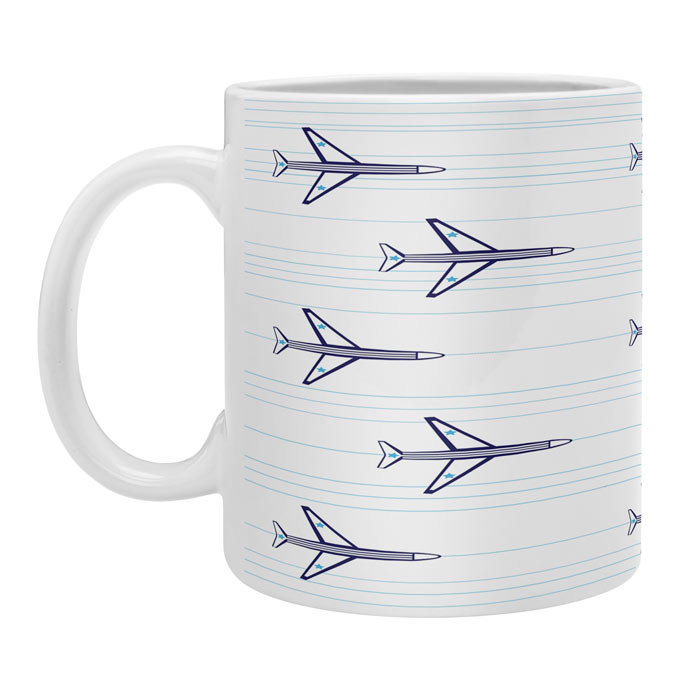 Grande tasse à plans d’avions & rayures