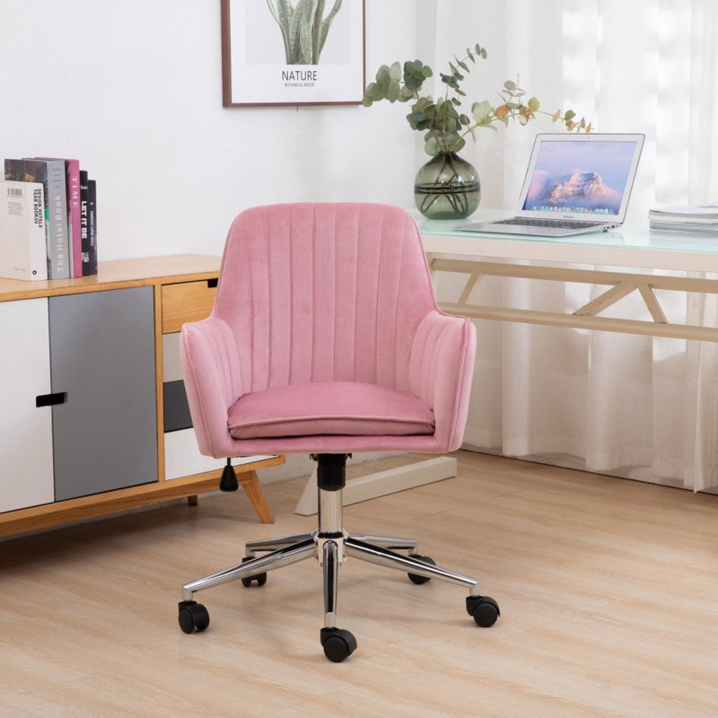 Fairmont Park Pia Velvet Conference Chair, Pink