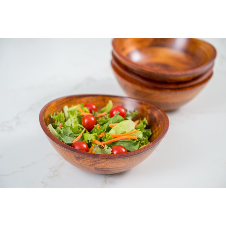 Individual Wood Salad Bowl Set of 4