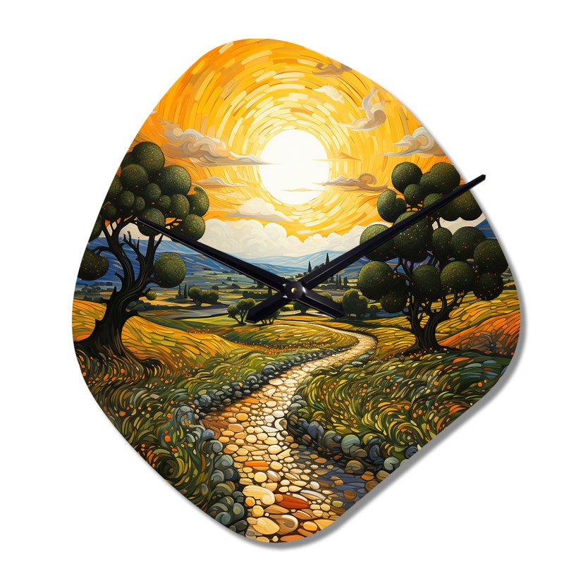 Horloge murale Vangogh Olive Grove In Province - Vangogh, Grand