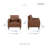  Kartir 33" Modern & Contemporary Armchair with Faux Leather Upholstery, Pocket Coils, Faux Wood Feet-178671835