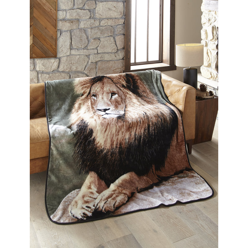 High Pile Oversized 60x80 Luxury Throw, Lion