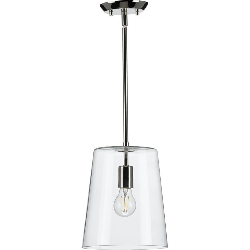 Selena 1 - Light Single Pendant, 11.38" H x 9" W x 9" D, Dark Silver