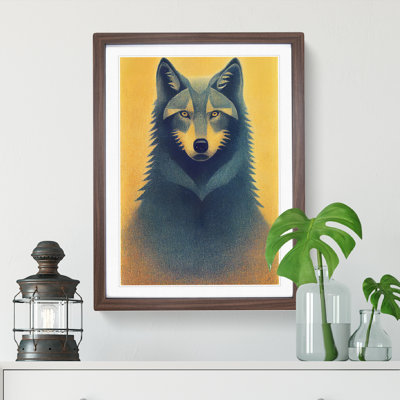 Retro Wolf - Framed Print