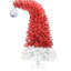 Arbre de Noël artificiel 6 pi, 300, 1250 pointes de branches, arbre articulé intérieur rouge et blanc en forme de chapeau avec lumières à DEL et décor de style