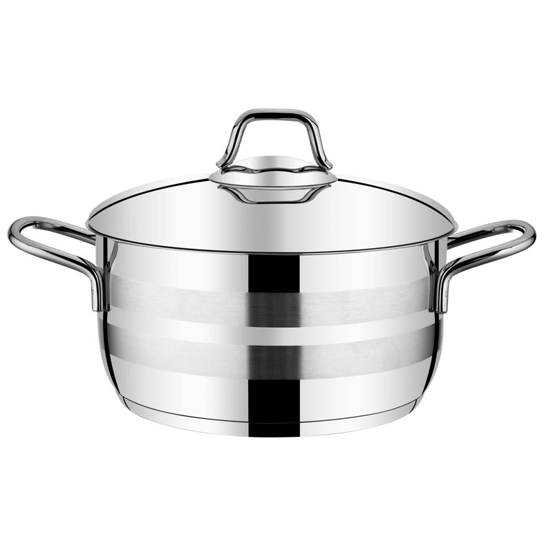 Belfry Kitchen Theon Stainless Steel Standard Pot, 20 cm