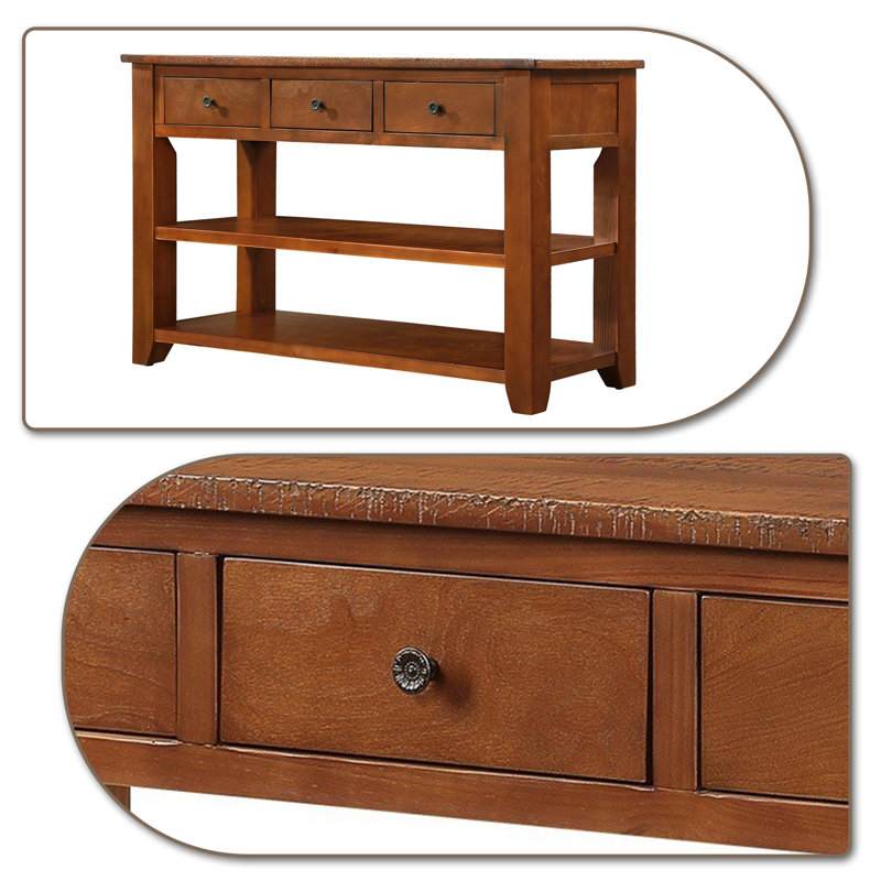 Console Yakim de 48,83 po, Brun