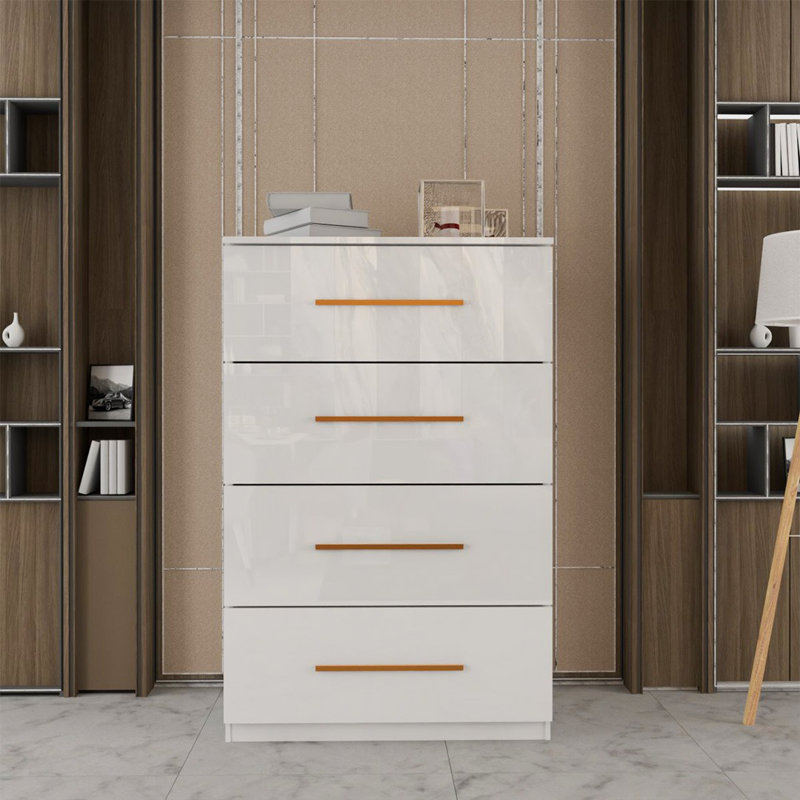 80cm W 4 - Drawer Chest of Drawers, White