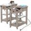 Ensemble de 2 tables de bout avec station de charge et rangement-102342025