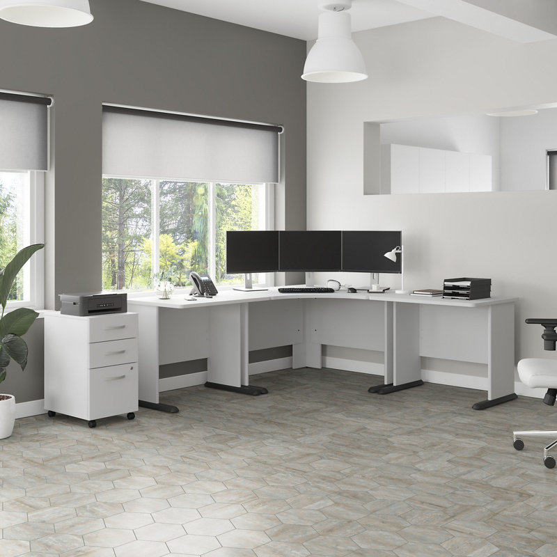 Ensemble de bureau d'ordinateur Studio A, Blanc