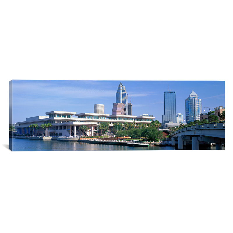 Reproduction de photo sur toile tendue, centre de convention panoramique de Tampa, horizon, Tampa, Floride, Toile tendue