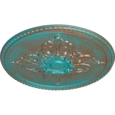 Médaillon de plafond Endurathane Milan, DE 47 5/8 po x P 2 3/4 po, finition peinte à la main ombre de nuit