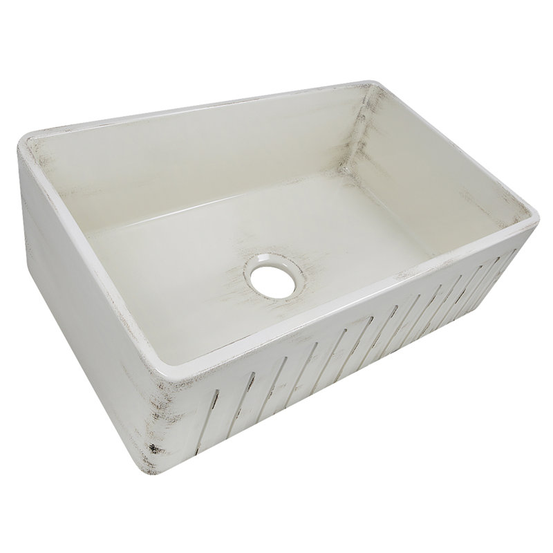 Vineyard 29.75'' L Single Basin Kitchen Sink, Shabby Straw
