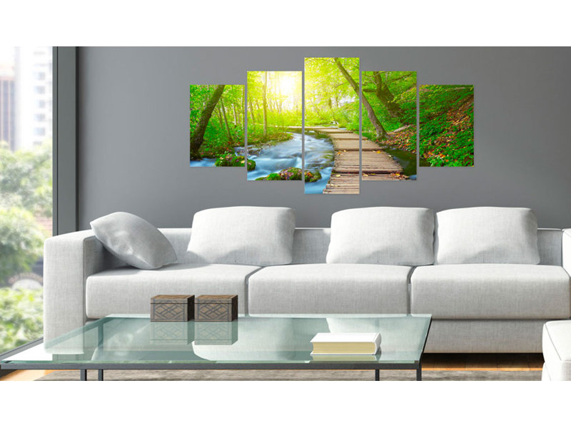 5 Piece No Frame Print on Canvas, 100 cm x 50 cm