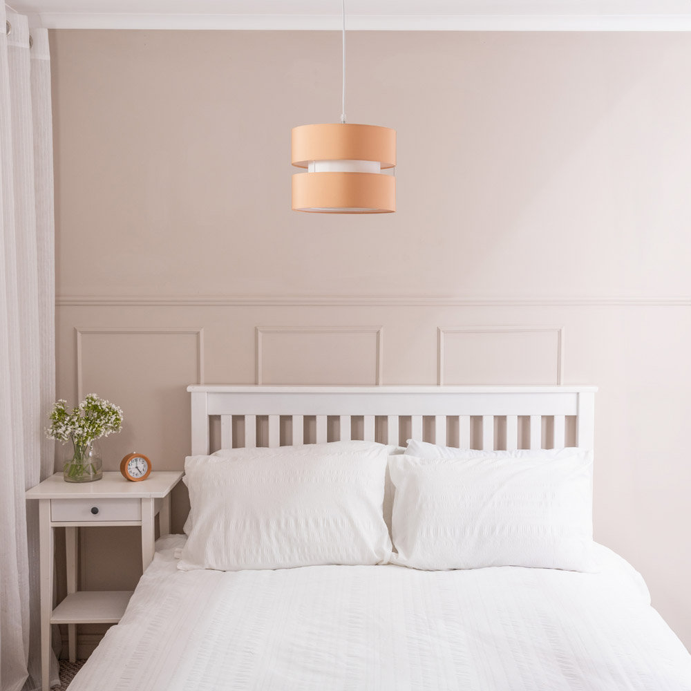 19cm H Blended Fabric Drum Pendant Shade