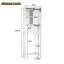 Rangement de salle de bain au-dessus de la toilette, organisateur d'armoire de salle de bain avec tablettes réglables et portes coulissantes, économiseur d'espace en bois, cadre en bois,…