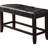 Counter Height Bench For Dining Area - Black Faux Leather Upholstered Seat Stable Wooden Base And Brown Cushion With Strong Wood-2109809732