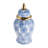 Gherghina Chinoiserie Stoneware Ceramic Decorative Lidded Jar
