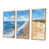 Toile avec cadre flottant or