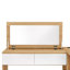 Lit plateforme double en bois avec 6 tiroirs, tablettes et coiffeuse-1794946507