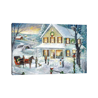 «Christmas visite» par Ruane Manning - reproduction d'art