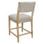 Ensemble de table de comptoir 36 po avec 2 chaises de bar Clara en lin gris ardoise Jaden