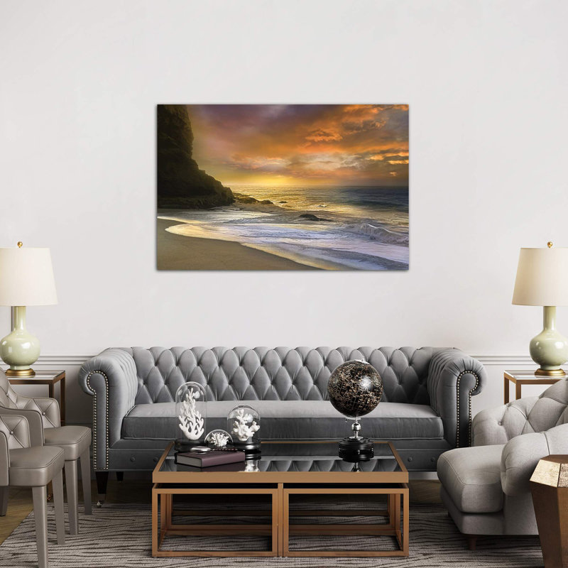 Morning Fire by Mike Calascibetta - Wrapped Canvas Painting, No Frame, 66.04 cm H x 45.72 cm W x 1.91 cm D