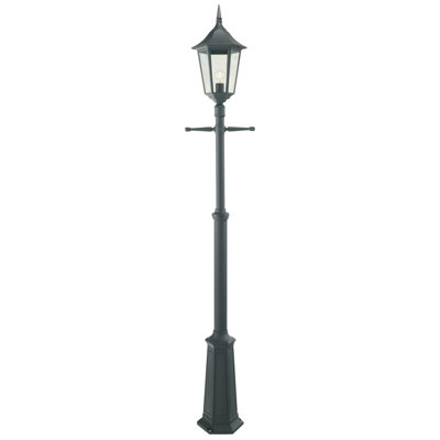 Aelia Stained Glass Transparent Lamp Post (Full) Post Lantern