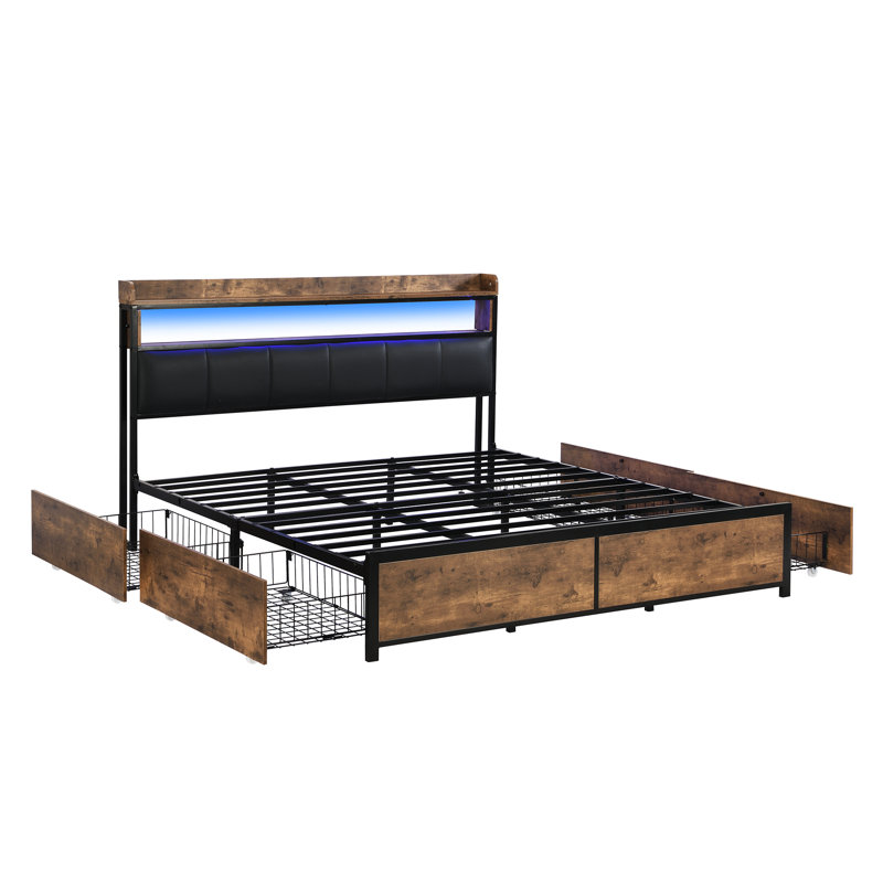Awalt Storage Bed, European Kingsize (160 x 200cm)