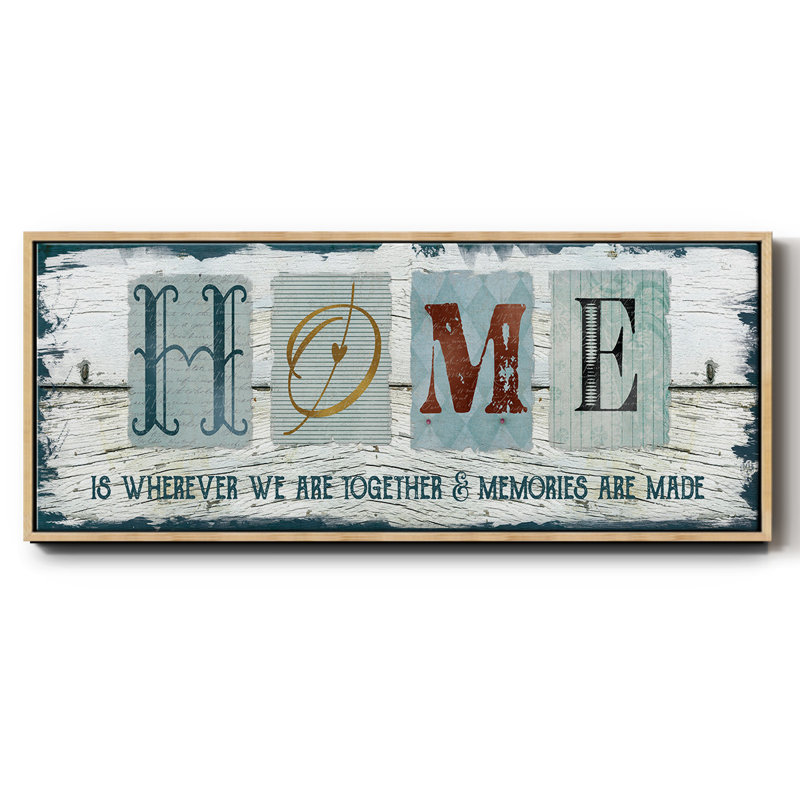 Home Wherever We- Framed Canvas, 20" H x 50" W