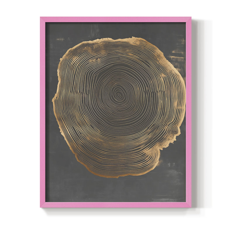 Abstract XCVI Framed Print - Ready To Hang, Pink, 10" H x 8" W
