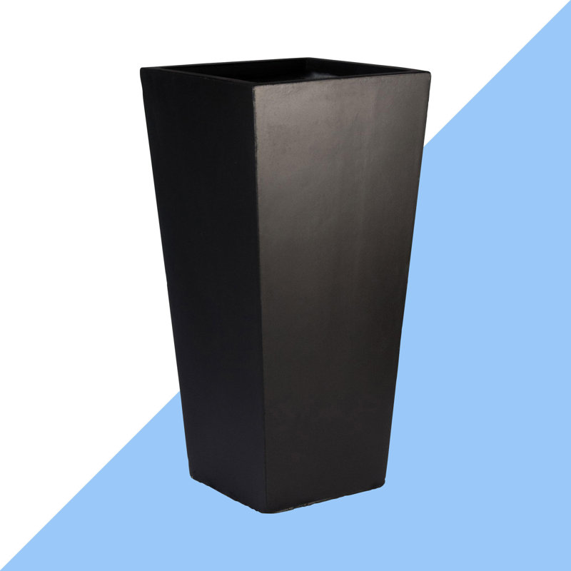 Plant Pot, Black, 89cm H x 43cm W x 43cm D
