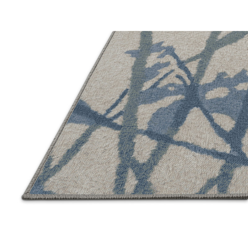 Machine Washable Gray Area Rug, Rectangle 8' x 12'