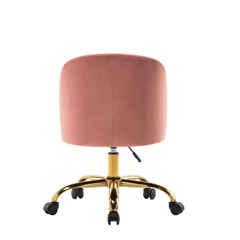 Velvet Office Chair, Pink