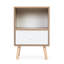 Table d'appoint de style Mid-Century avec tiroir de rangement et tablette décorative, attrait classique