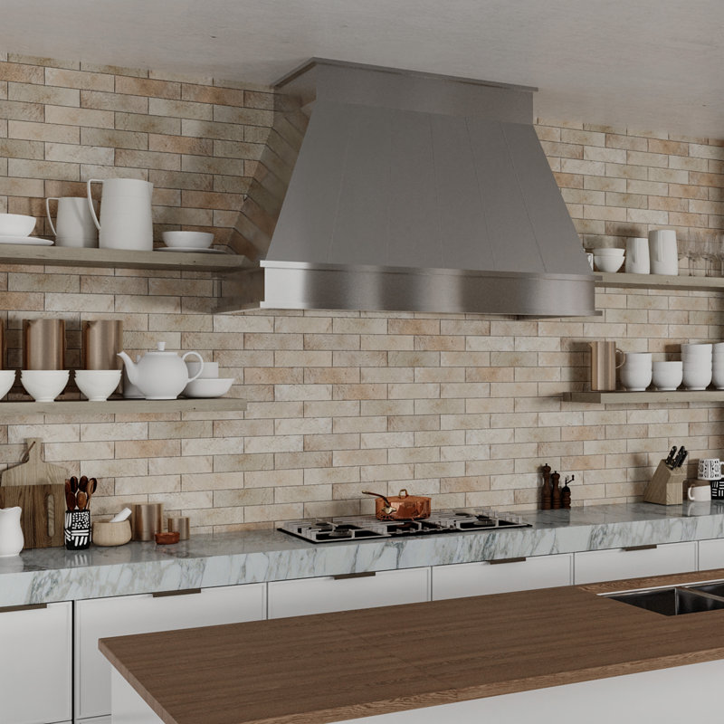 Arches Brick 2-1/2 In. X 9-7/8 In. Ceramic Wall Tile