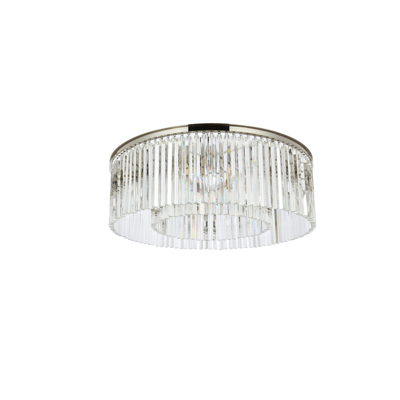 Dahlonega Flush Mount, Crystal (Clear), Polished Nickel