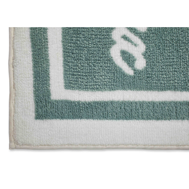 Ensemble de tapis de bain 2 pièces Sunbriar, Aqua / blanc