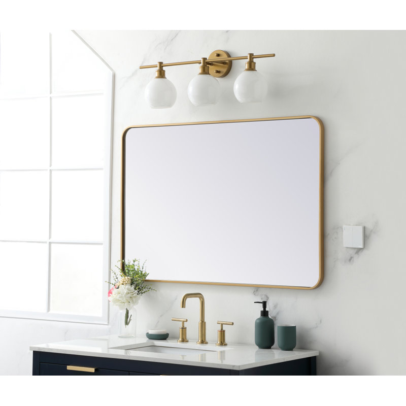 Miroir mural Sabine, Laiton, 42 po x 28 po