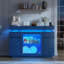 Modern Style Dining Sideboard, Featuring 3 Drawers And Transparent Glass Doors, Display Cabinet With Built-in Led-lit, Including Usb Ports, Type-c Ports, And Motion Sensors-1024811466