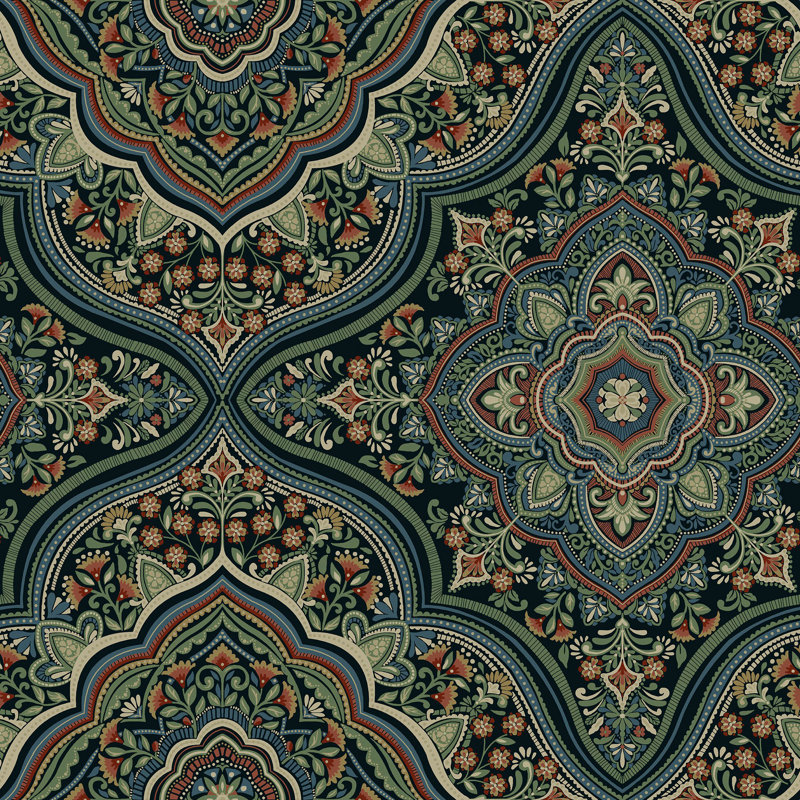 Cavonte 8.23m x 68.58cm Matte Wallpaper Roll, Dark Green
