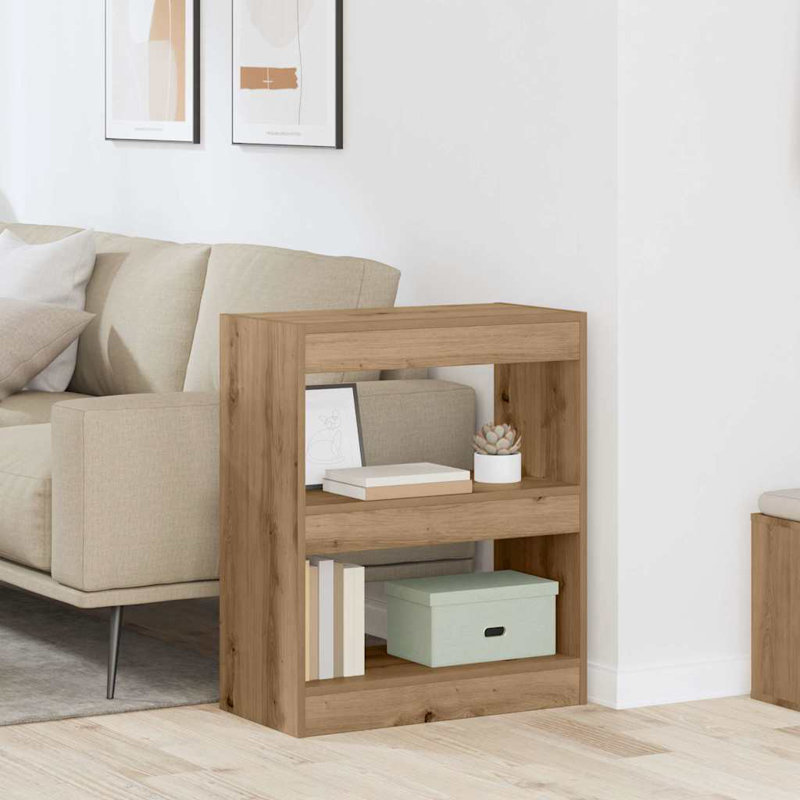 Standard Bookcase, Ligth Brown, (2 Shelves) 72cm H x 60cm W x 30cm D