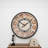 Metal Decorative Brown Wall Clock with Wood Accents