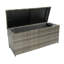 Coffre de rangement 113 gallons Gris avec couvercle Structure légère en métal. Eau. Pour les contenants de terrasse extérieurs. Avec doublure imperméable amovible, rouille polyvalente pour les espaces