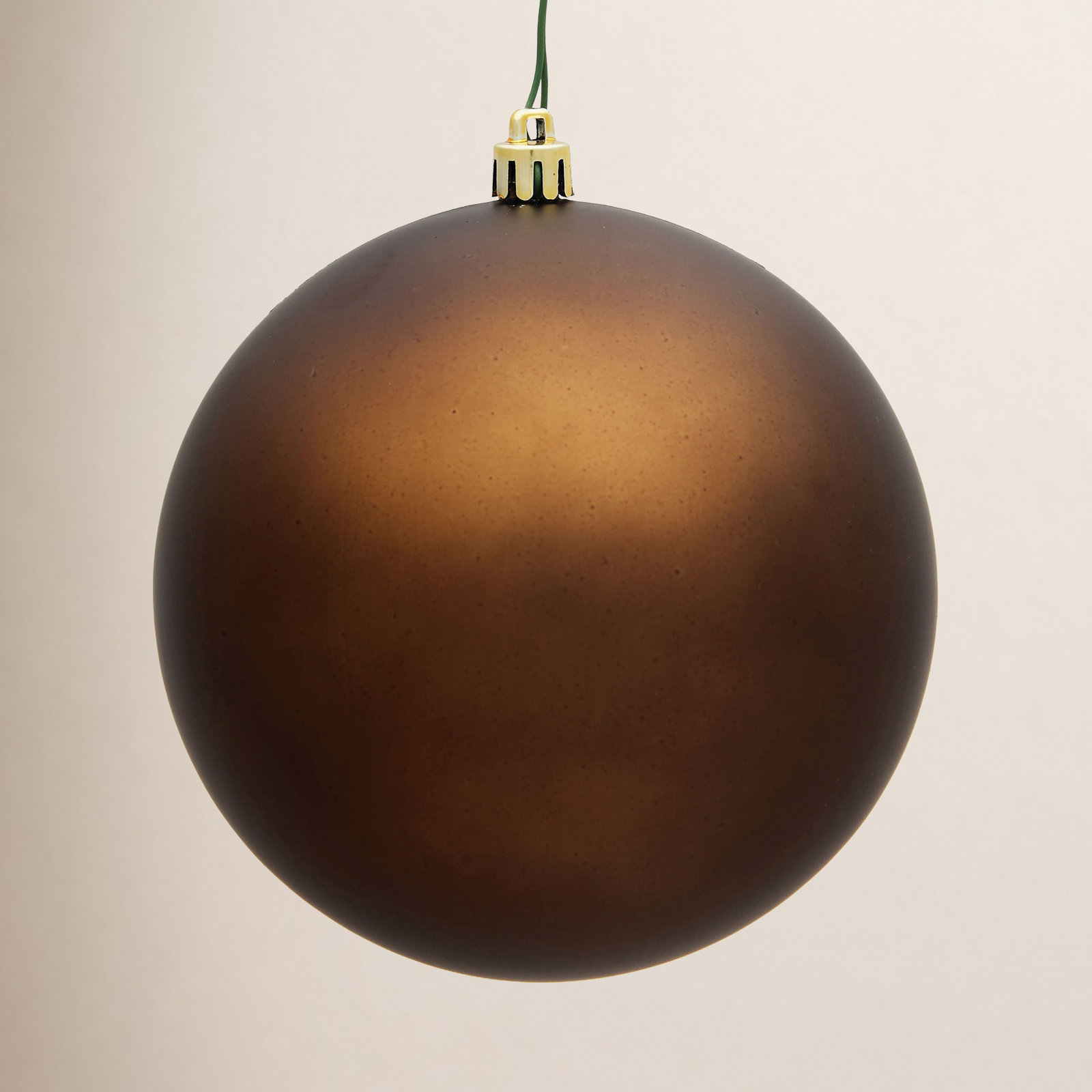 4" Shatterproof Bauble, Matte Mocha