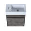 Meuble-lavabo mural simple avec plateau en résine 18,11 po Layal-281542690